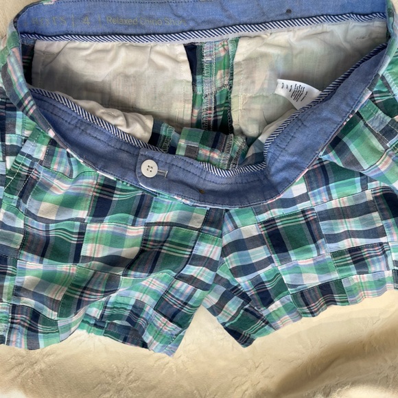 Talbots Madras Patchwork Relaxed Chino Shorts, Size 4 - Picture 6 of 6